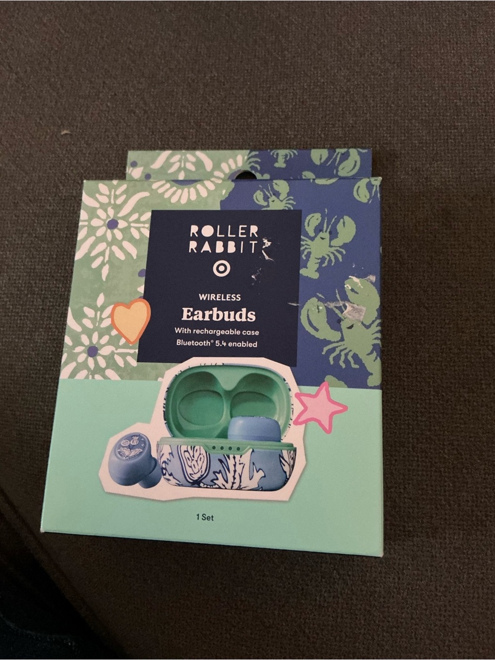 Roller Rabbit Wireless Earbuds With Rechargeable Case..